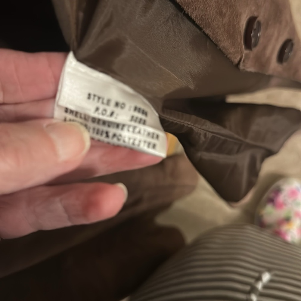 Margaret Godfrey. Womenβs Chocolate Suede Blazer - Picture 6 of 8